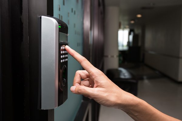 fingerprint and access control in a office building